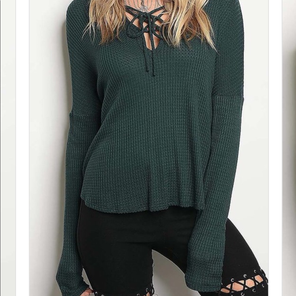 NEW Hunter green thermal long sleeve